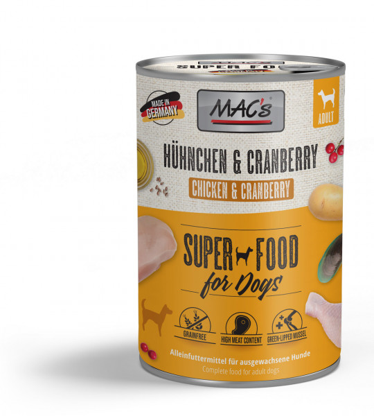 MACs Dog Hühnchen & Cranberry 400g
