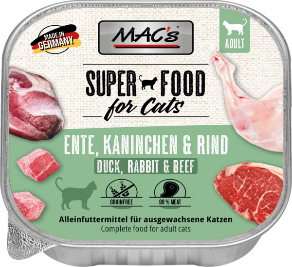 MACs Cat Schale Ente, Kaninchen & Rind 100g