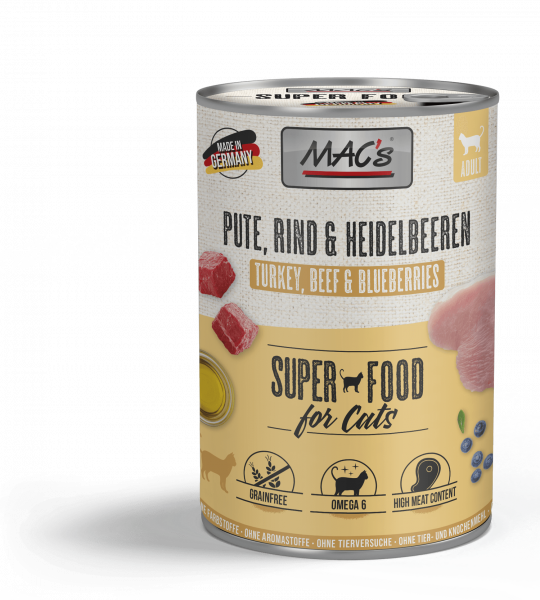 MACs Cat Pute, Rind & Heidelbeeren 400g