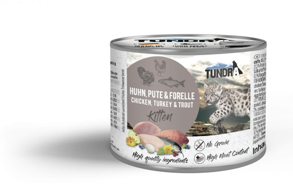 Tundra Cat Kitten Huhn, Pute & Forelle 200g