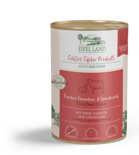 Eifel Land Dog fr. Kaninchen- & Lammfleisch 400g