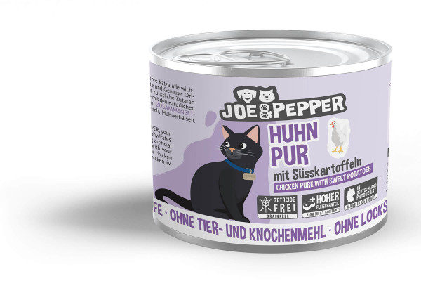 Joe & Pepper Cat Huhn pur mit Süßkartoffeln 200g