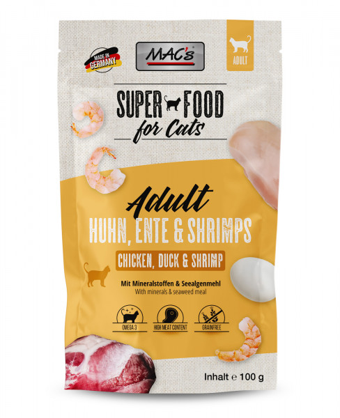 MACs Cat Pouchpack Huhn, Ente & Shrimps 100g
