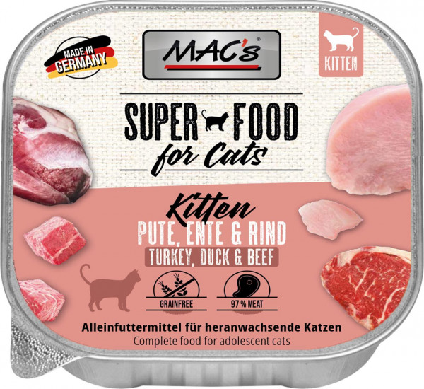 MACs Cat Schale Kitten Pute, Ente & Rind 100g