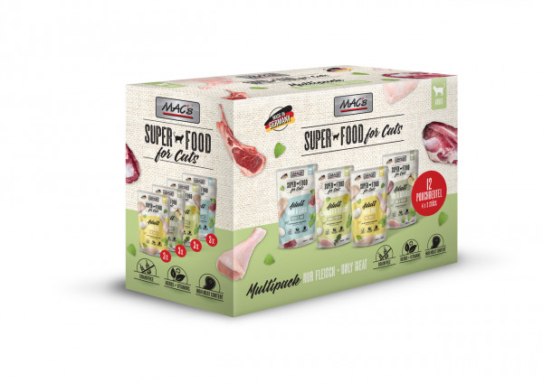 MACs Cat Pouch Multipack nur Fleisch 12x100g