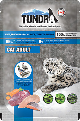 Tundra Cat Pouchpack Ente, Truthahn & Lachs 85g