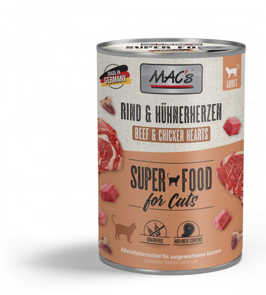 MACs Cat Rind & Hühnerherzen 400g