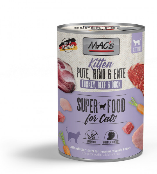 MACs Cat Kitten Pute, Rind & Ente 400g