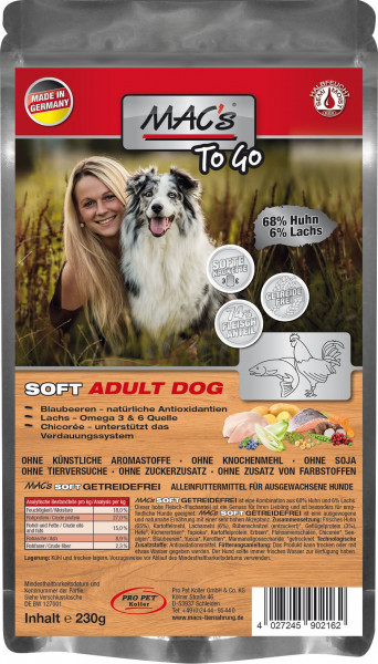 MACs Dog Soft "to go" Huhn & Lachs 230g