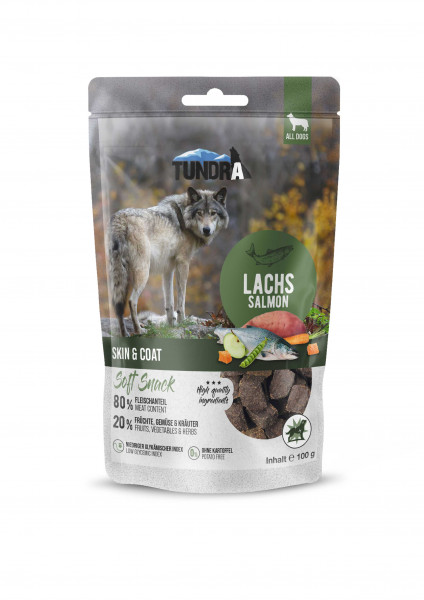 Tundra Dog Snack Skin & Coat Lachs 100g