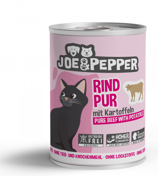 Joe & Pepper Cat Rind pur mit Kartoffeln 400g