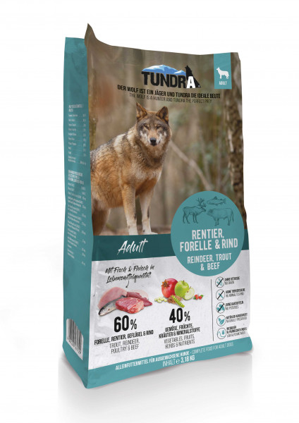 Tundra Dog Rentier, Forelle & Rind 3,18kg