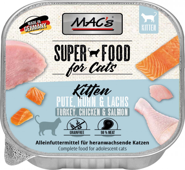 MACs Cat Schale Kitten Pute, Huhn & Lachs 100g