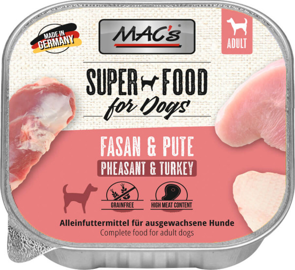 MACs Dog Schale Fasan & Pute 150g