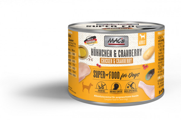 MACs Dog Hühnchen & Cranberry 200g