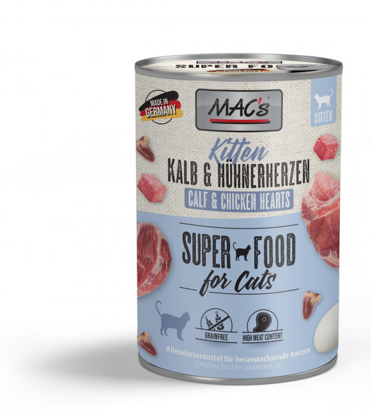 MACs Cat Kitten Kalb & Hühnerherzen 400g