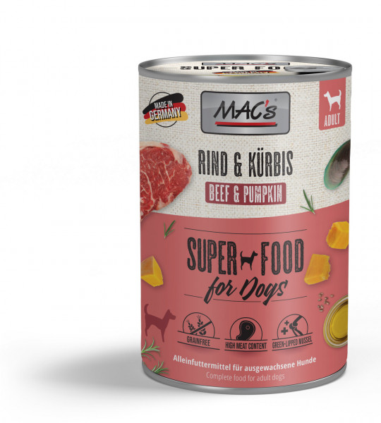 MACs Dog Rind & Kürbis 400g
