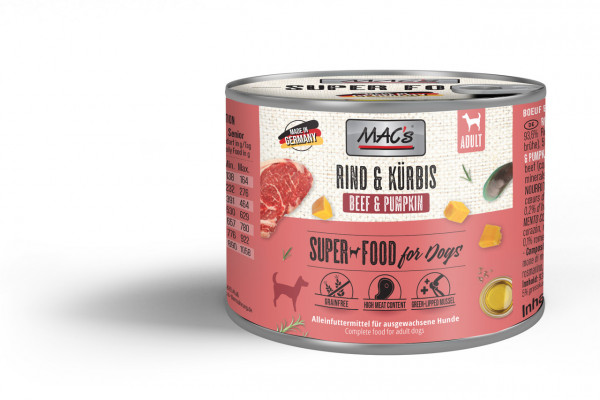 MACs Dog Rind & Kürbis 200g