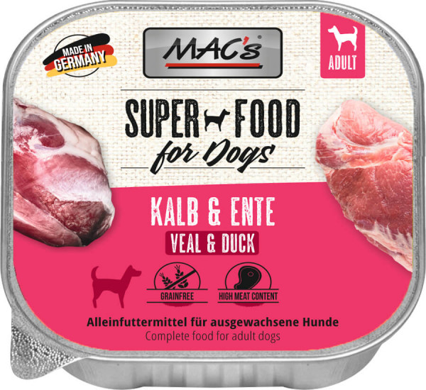 MACs Dog Schale Kalb & Ente 150g