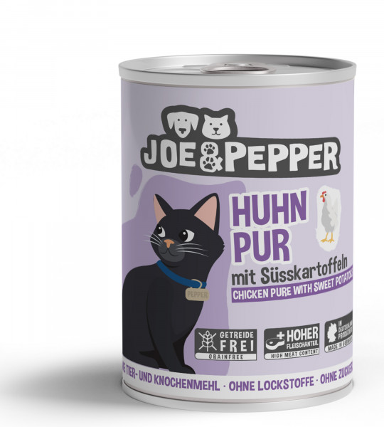 Joe & Pepper Cat Huhn pur mit Süßkartoffeln 400g