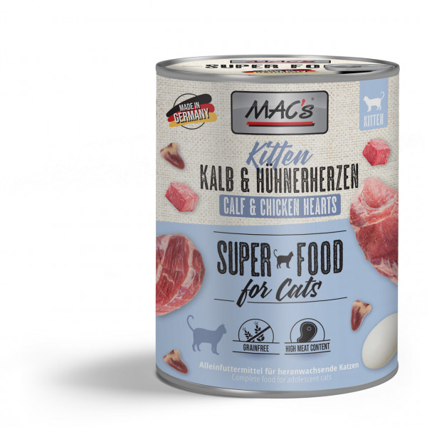 MACs Cat Kitten Kalb & Hühnerherzen 800g