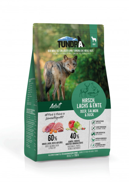 Tundra Dog Hirsch, Lachs & Ente 750g