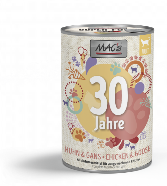Geburtstagsdose Katze Huhn & Gans 400g