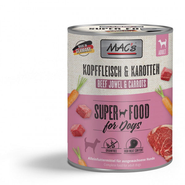 MACs Dog Kopffleisch & Karotten 800g