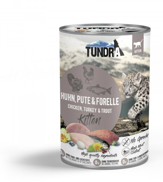 Tundra Cat Kitten Huhn, Pute & Forelle 400g